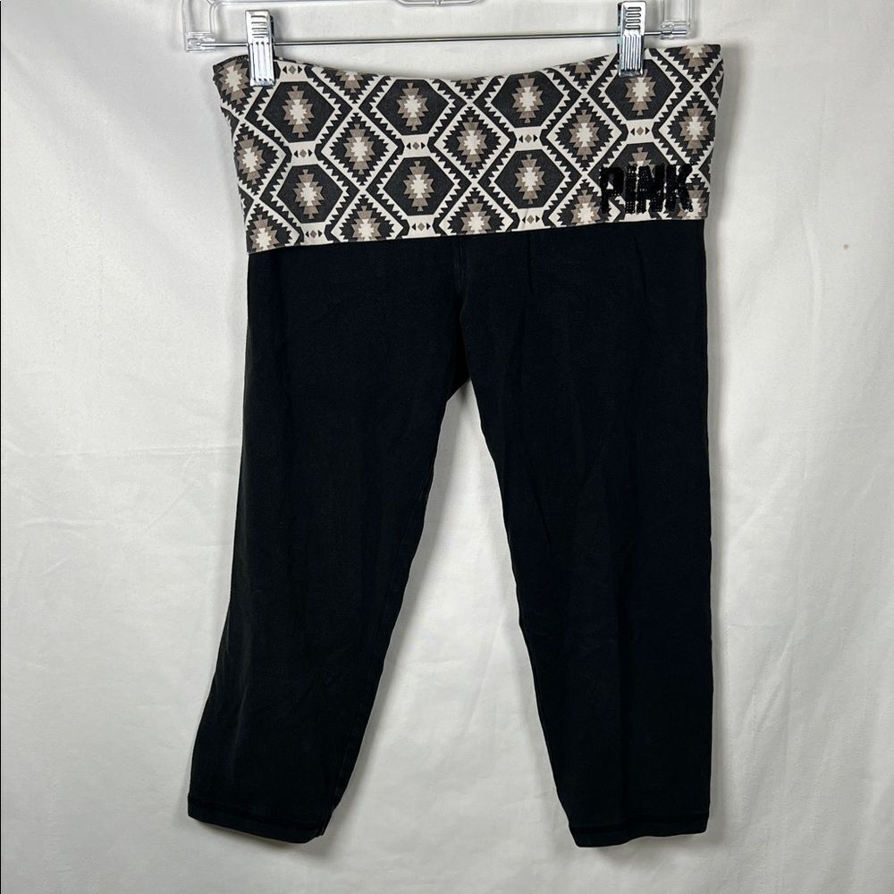 PINK Victoria's Secret Black and White Geometric Leggings 2013 Small